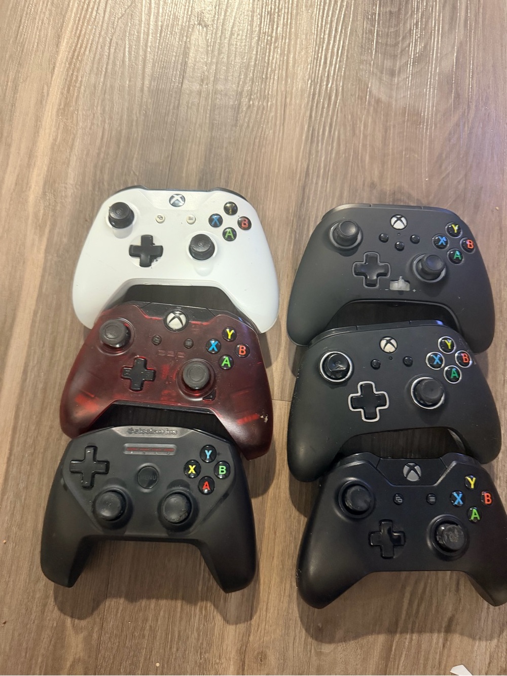 Lot of 6 Xbox Controllers Microsoft‎ PowerA PDP SteelSeries